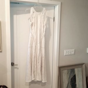 Holiday Queen White Eyelet Crochet Dress Size S